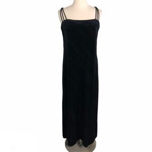 Molly Malloy Evening Velvet Tunic Dress Sleeveless Sparkly Glitter Shift Size M